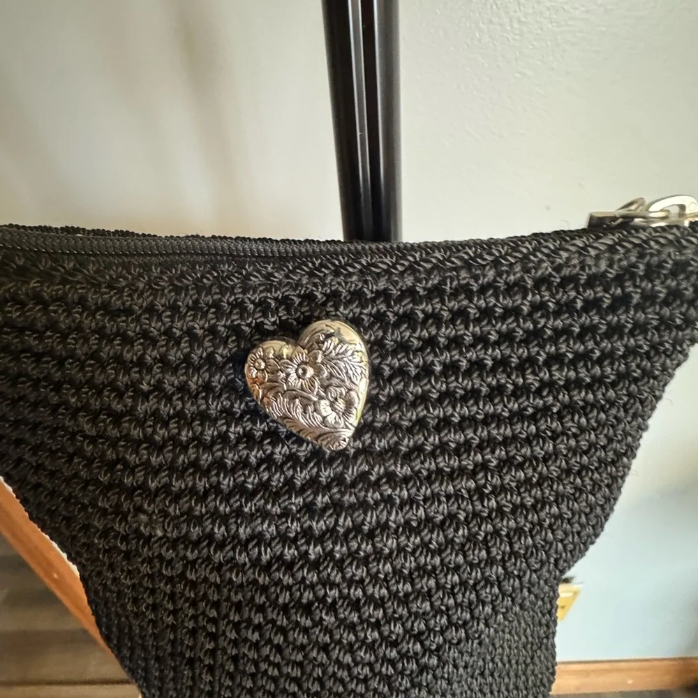 The Sak Black Crochet Crossbody Bag